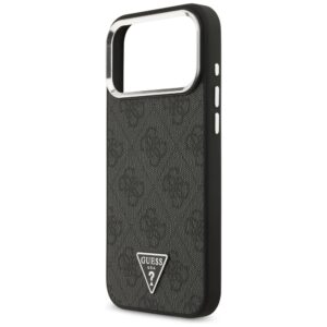 Dėklas Guess 4G Triangle Logo MagSafe skirtas Apple iPhone 18 Pro Max / 17 Pro Max juodos spalvos sidabro spalvos - Image 6