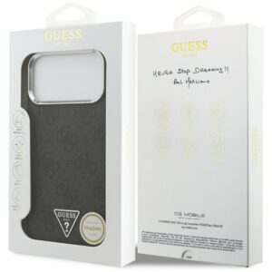Dėklas Guess 4G Triangle Logo MagSafe skirtas Apple iPhone 18 Pro Max / 17 Pro Max juodos spalvos sidabro spalvos - Image 8