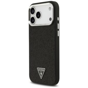 Dėklas Guess Glitter Triangle Logo MagSafe skirtas Apple iPhone 18 Pro Max / 17 Pro Max juodos spalvos - Image 2
