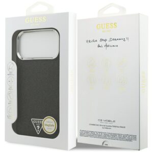 Dėklas Guess Glitter Triangle Logo MagSafe skirtas Apple iPhone 18 Pro Max / 17 Pro Max juodos spalvos - Image 8