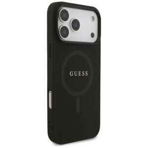 Dėklas Guess Saffiano Classic Logo MagSafe skirtas Apple iPhone 18 Pro Max / 17 Pro Max juodos spalvos - Image 4