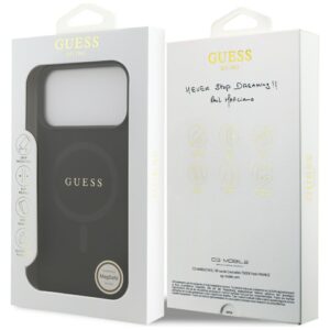 Dėklas Guess Saffiano Classic Logo MagSafe skirtas Apple iPhone 18 Pro Max / 17 Pro Max juodos spalvos - Image 8