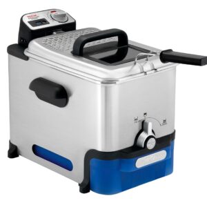 Tefal Oleoclean Pro Inox & Design FR8040 Vienas 3,5 L 2300 W Juoda, Nerūdijančiojo plieno - Image 1