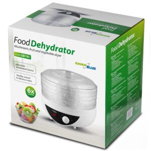 GreenBlue grybų, daržovių ir vaisių džiovykla, 250 W, ypač tyli, 5 sietai, GB195 - Image 2