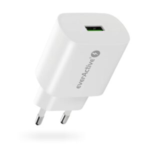 Tinklo įkroviklis 1× USB Quick Charge 3.0 18 W, baltas