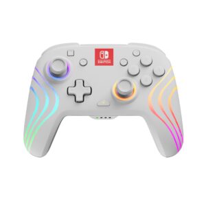 PDP Afterglow Wave Balta USB Žaidimų pultelis Analoginis / skaitmeninis Nintendo Switch, Nintendo Switch Lite, „Nintendo Switch“ OLED - Image 2