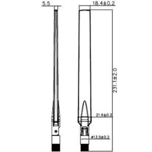 DeLOCK 88913 tinklo antena Daugiakryptė antena RP-SMA 7 dBi - Image 3