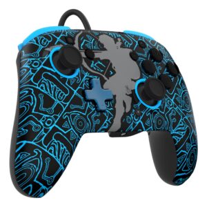 PDP Rematch: Sheikah Shoot Juoda, Mėlyna USB Žaidimų pultelis Analoginis / skaitmeninis Nintendo Switch, Nintendo Switch Lite, „Nintendo Switch“ OLED - Image 2