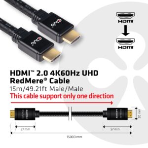 CLUB3D HDMI 2.0 4K60Hz RedMere cable 15m/49.2ft - Image 3