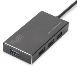 Digitus DA-70240-1 sąsajos šakotuvas USB 3.2 Gen 1 (3.1 Gen 1) Type-A 5000 Mbit/ai Juoda
