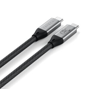 Satechi USB4 V2 Pro Cable USB kabelis USB4 Gen 4x2 1,2 m USB C 120 Gbit/s 240 W Sidabras, Juoda - Image 2