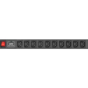 Lanberg PDU-10I-0200-IEC-BK maitinimo paskirstymo įrenginys 10 AC išvestis(ys / čių) 1U Juoda - Image 3
