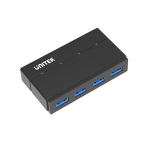 UNITEK Y-HB03001 sąsajos šakotuvas USB 3.2 Gen 1 (3.1 Gen 1) Type-B 5000 Mbit/ai Juoda