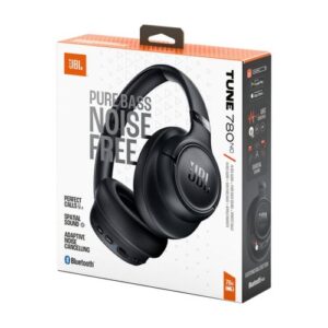 JBL Tune 780NC belaidės „Bluetooth“ ausinės su lankeliu, juodos spalvos, EU