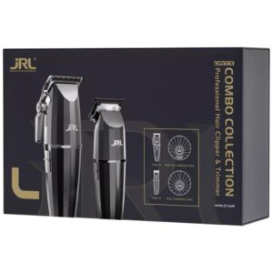 Set 2-in-1 JRL Onyx Clipper + Onyx Trimmer with Two Charging Stations juodos spalvos - Image 9