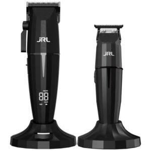 Set 2-in-1 JRL Onyx Clipper + Onyx Trimmer with Two Charging Stations juodos spalvos - Image 7