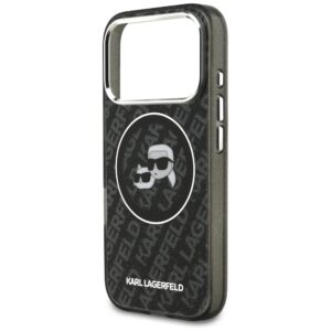 Dėklas Karl Lagerfeld IML Glitter Karl & Choupette Heads Logo MagSafe skirtas iPhone 17 Pro black - Image 6
