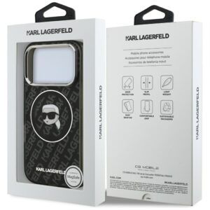 Dėklas Karl Lagerfeld IML Karl Head Logo MagSafe skirtas iPhone 17 Pro Max black - Image 8