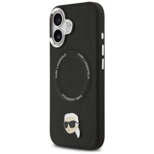Karl Lagerfeld Karl Pin MagSafe Dėklas  skirtas Apple iPhone 17 juodos spalvos - Image 2