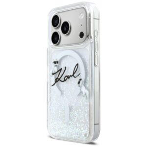 Dėklas Karl Lagerfeld Liquid Glitter Karl Script Logo MagSafe skirtas iPhone 17 Pro transparent - Image 2
