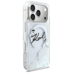 Dėklas Karl Lagerfeld Liquid Glitter Karl Script Logo MagSafe skirtas iPhone 17 Pro transparent - Image 4