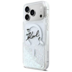 Dėklas Karl Lagerfeld Liquid Glitter Karl Script Logo MagSafe skirtas iPhone 17 Pro Max transparent - Image 2