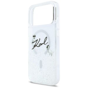 Dėklas Karl Lagerfeld Liquid Glitter Karl Script Logo MagSafe skirtas iPhone 17 Pro Max transparent - Image 6