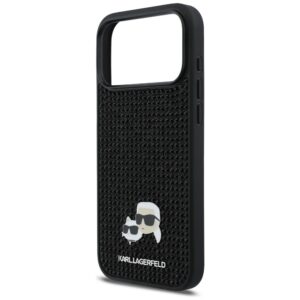 Dėklas Karl Lagerfeld Rhinestones Karl&Choupette Pin skirtas iPhone 17 Pro Max black - Image 6