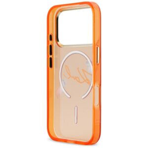 Dėklas Karl Lagerfeld IML Choupettes Karl Script Logo MagSafe skirtas iPhone 17 Pro orange - Image 7