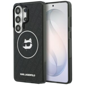 Dėklas Karl Lagerfeld IML Repeated Choupette MagSafe for Samsung Galaxy S26 Ultra juodos spalvos