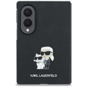 Dėklas Karl Lagerfeld Saffiano Karl&Choupette Pin for Samsung Galaxy Z Fold8 juodos spalvos - Image 2