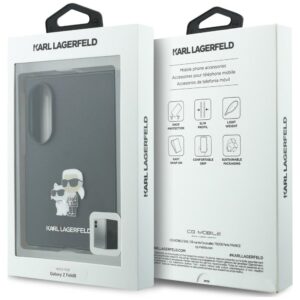 Dėklas Karl Lagerfeld Saffiano Karl&Choupette Pin for Samsung Galaxy Z Fold8 juodos spalvos - Image 7