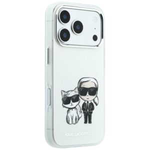 Dėklas Karl Lagerfeld Smooth Karl & Choupette Bodies Sketch MagSafe, skirtas iPhone 18 Pro / 17 Pro, smėlio spalvos - Image 4
