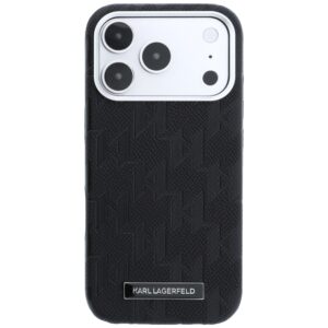 Dėklas Karl Lagerfeld Grained Mono Resin Logo MagSafe skirta Apple iPhone 18 Pro / 17 Pro juodos spalvos - Image 3