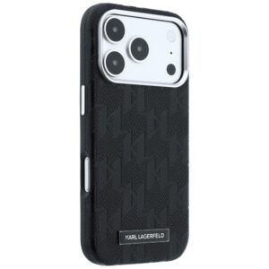Dėklas Karl Lagerfeld Grained Mono Resin Logo MagSafe skirta Apple iPhone 18 Pro / 17 Pro juodos spalvos - Image 4