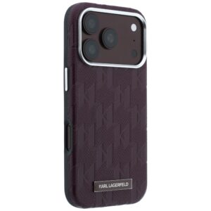 Dėklas Karl Lagerfeld Grained Mono Resin Logo MagSafe skirtas Apple iPhone 18 Pro / 17 Pro burgundy - Image 4