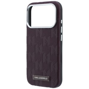 Dėklas Karl Lagerfeld Grained Mono Resin Logo MagSafe skirtas Apple iPhone 18 Pro / 17 Pro burgundy - Image 6