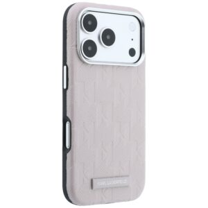 Dėklas Karl Lagerfeld Grained Mono Resin Logo MagSafe skirtas Apple iPhone 18 Pro Max / 17 Pro Max rožinės spalvos - Image 4