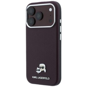 Dėklas Karl Lagerfeld Grained Heads Metal MagSafe skirtas iPhone 18 Pro Max / 17 Pro Max bordinis - Image 2