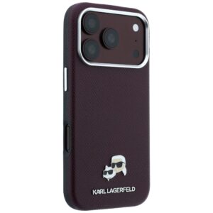 Dėklas Karl Lagerfeld Grained Heads Metal MagSafe skirtas iPhone 18 Pro Max / 17 Pro Max bordinis - Image 4