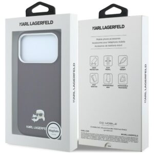 Dėklas Karl Lagerfeld Grained Heads Metal MagSafe skirtas iPhone 18 Pro Max / 17 Pro Max bordinis - Image 8