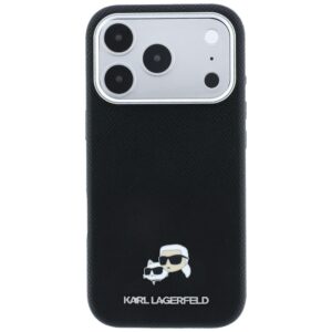 Dėklas Karl Lagerfeld Grained Heads Metal MagSafe skirtas Apple iPhone 18 Pro Max / 17 Pro Max juodos spalvos - Image 3