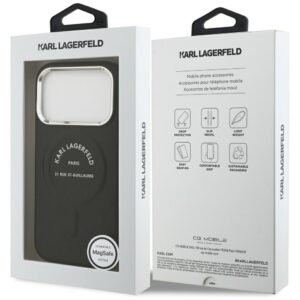 Dėklas Karl Lagerfeld Embossed Open Ring RSG Logo MagSafe skirtas iPhone 18 Pro / 17 Pro black - Image 8