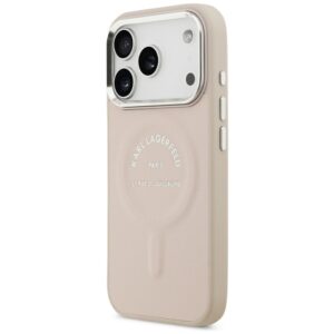 Dėklas Karl Lagerfeld Embossed Open Ring RSG Logo MagSafe skirtas iPhone 18 Pro / 17 Pro rožinės spalvos - Image 2
