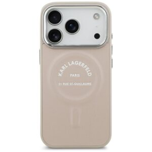 Dėklas Karl Lagerfeld Embossed Open Ring RSG Logo MagSafe skirtas iPhone 18 Pro / 17 Pro rožinės spalvos - Image 3