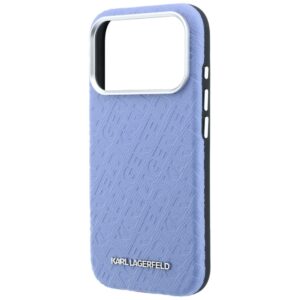 Dėklas Karl Lagerfeld Grained Allover Logo Metal Elongated MagSafe skirtas iPhone 18 Pro / 17 Pro blue - Image 6
