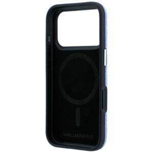 Dėklas Karl Lagerfeld Grained Allover Logo Metal Elongated MagSafe skirtas iPhone 18 Pro / 17 Pro blue - Image 7