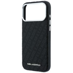 Dėklas Karl Lagerfeld Grained Allover Logo Metal Elongated MagSafe skirtas iPhone 18 Pro / 17 Pro black - Image 6