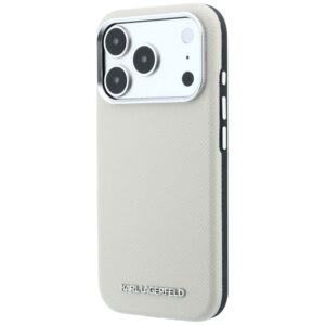 Dėklas Karl Lagerfeld Grained Elongated Logo MagSafe, skirtas iPhone 18 Pro / 17 Pro, smėlio spalvos - Image 2