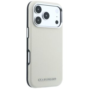 Dėklas Karl Lagerfeld Grained Elongated Logo MagSafe, skirtas iPhone 18 Pro / 17 Pro, smėlio spalvos - Image 4